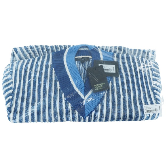 Ted Baker London Redclif Relaxed Fit Stripe V-Neck Cricket Sweater - Picture 2 of 9